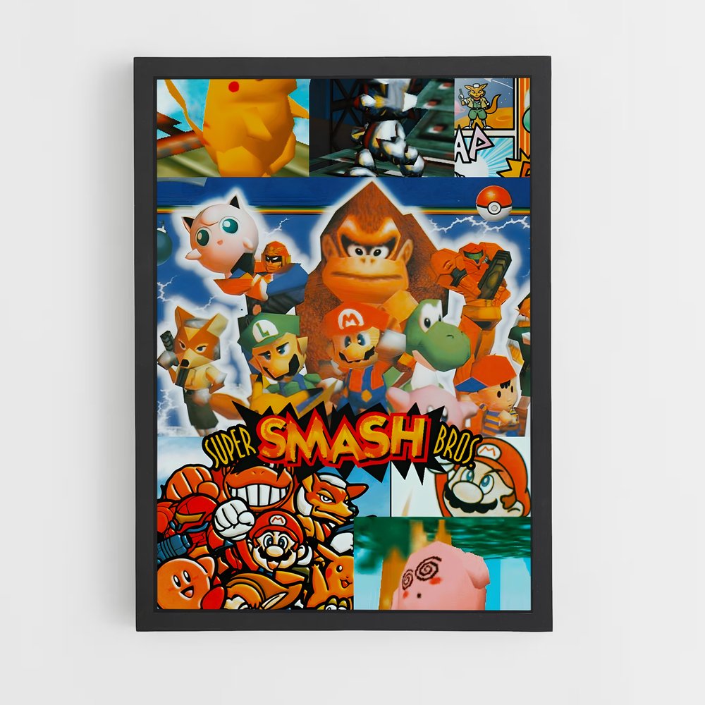 Poster Smash All-Stars – affiche Super Smash Bros (vue 2)